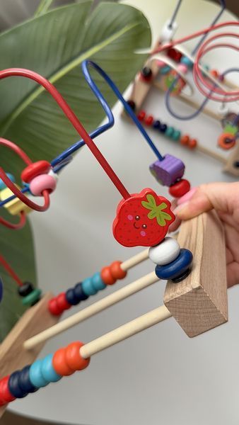 Дерев&rsquo;яний лабіринт з фруктами та рахівницею для Дітей 46 фото