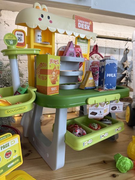 Ігровий набір Super Market 2-в-1: тележка для покупок + касовий апарат (зелений) 134 фото