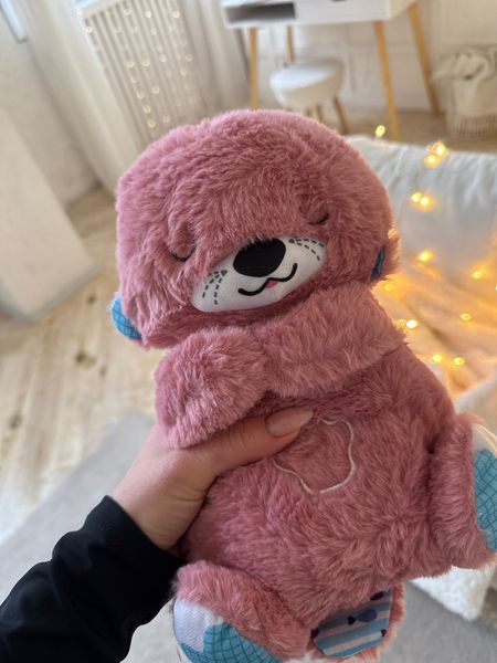 М&rsquo;яка іграшка &ldquo;Видра з сердечком&rdquo; | Плюшевий нічник із мелодією | SOLA TOYS 122 фото